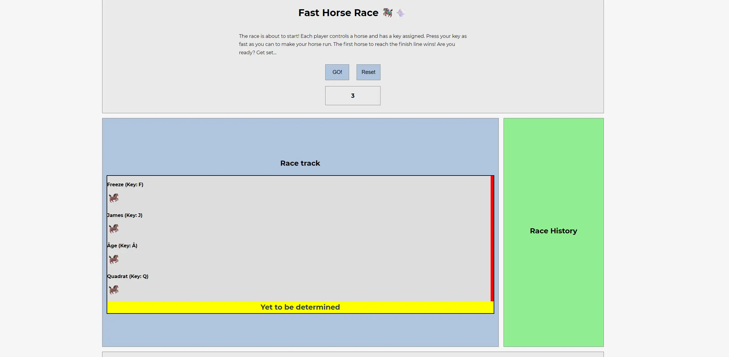 A view of the browser game