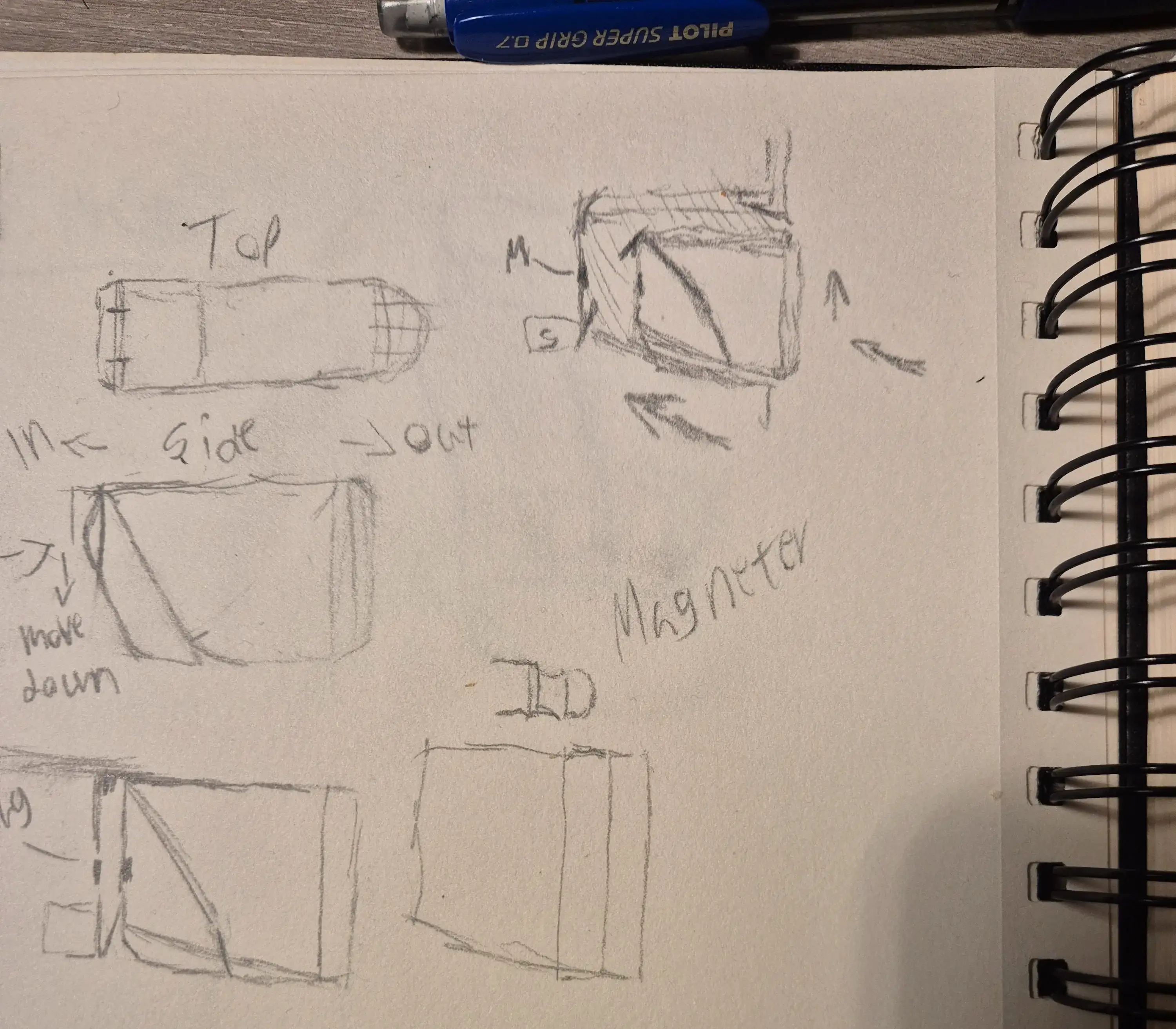 Sketches of the cup design